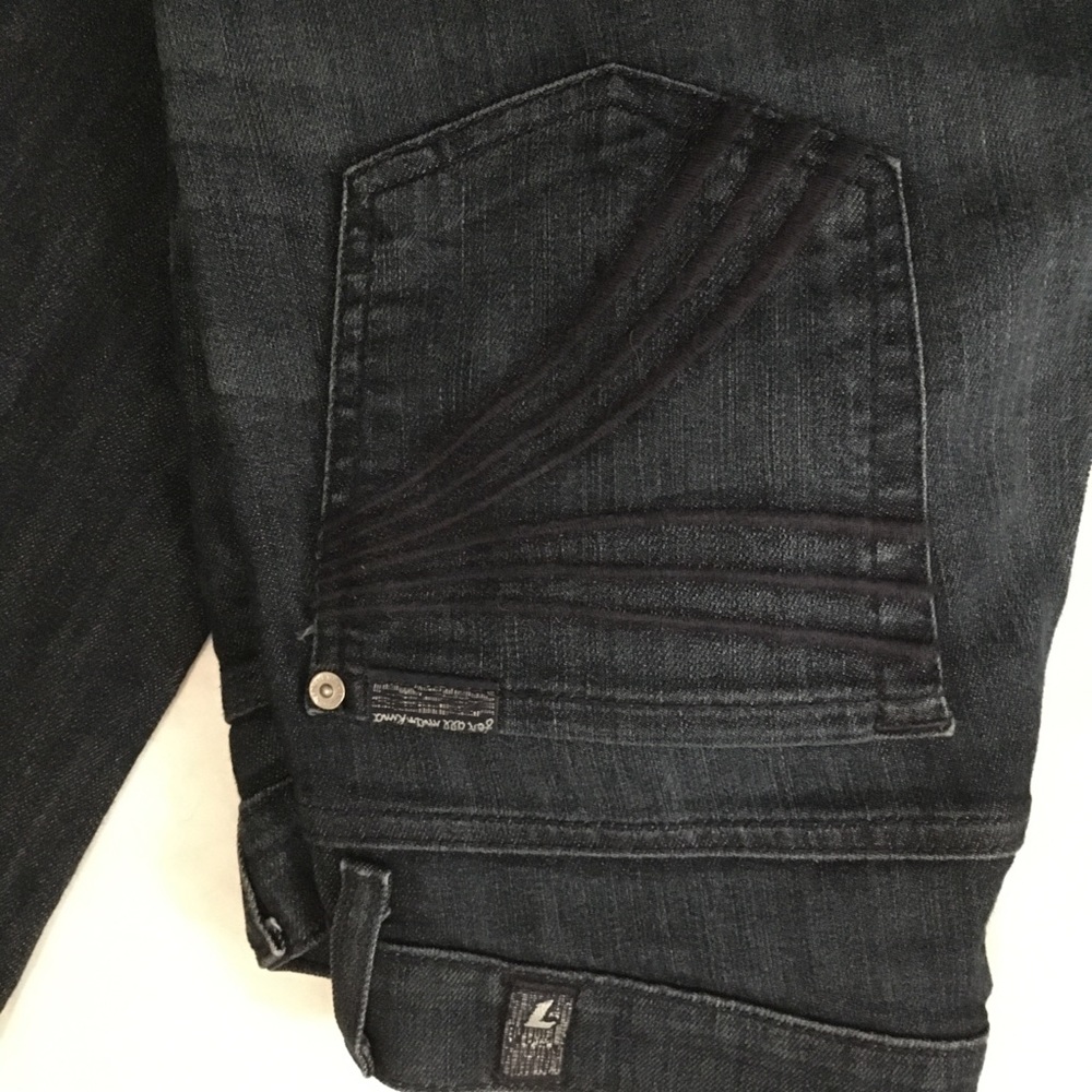 7 For All Mankind “Dojo” Dark Wash Flare Jeans 27
